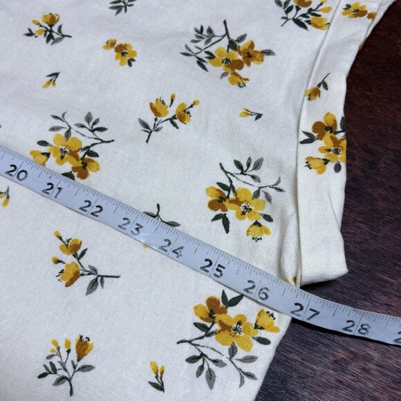 Old Navy Linen Blend Midi Dress‎ Size XXL Tall Floral Cottage Beachy Lagenlook - Picture 10 of 11